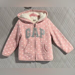 Baby GAP - Polka Dot Girl Hoodie Zip-Up Fleece Lining (Sz 3t)